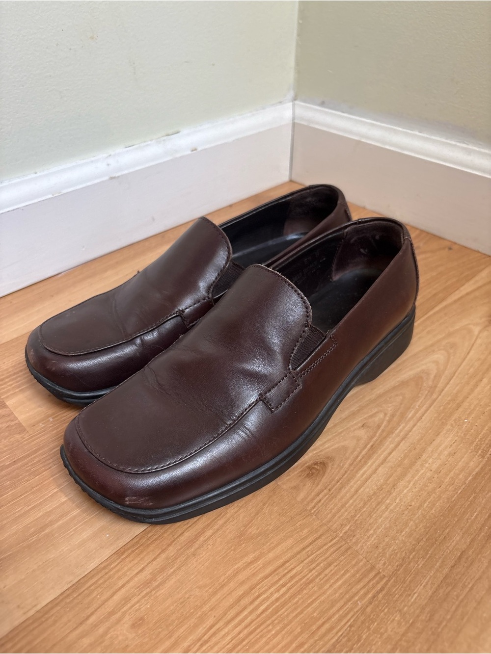 Coach Romy Dark Brown Leather Slip-On Loafers